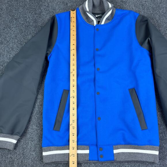Nike Team Player Letterman Jacket Mens Small (S) Blue Gray DJ5971-493 NWT - Picture 8 of 9